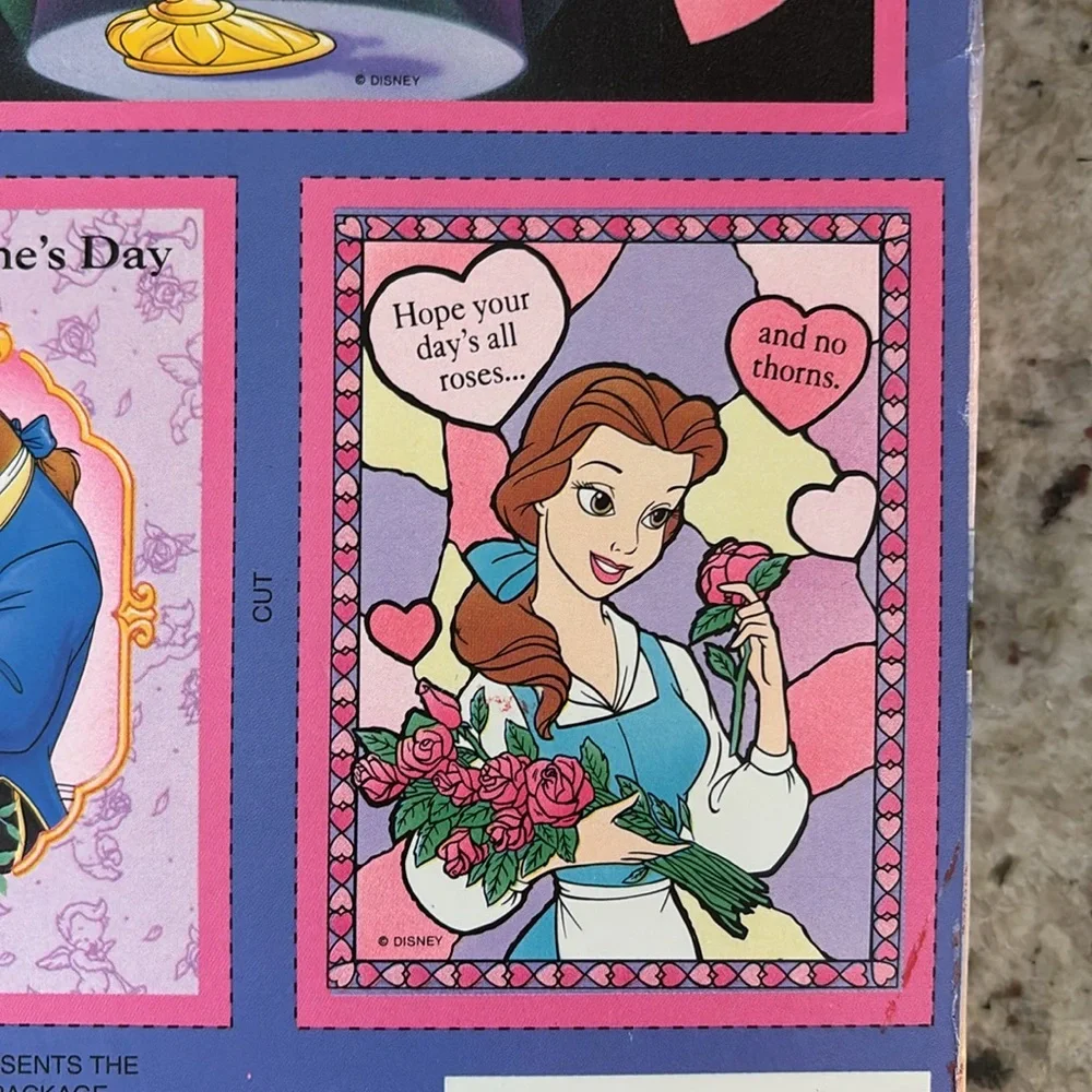Vintage 1990s Disney Beauty and the Beast unopened box of valentines